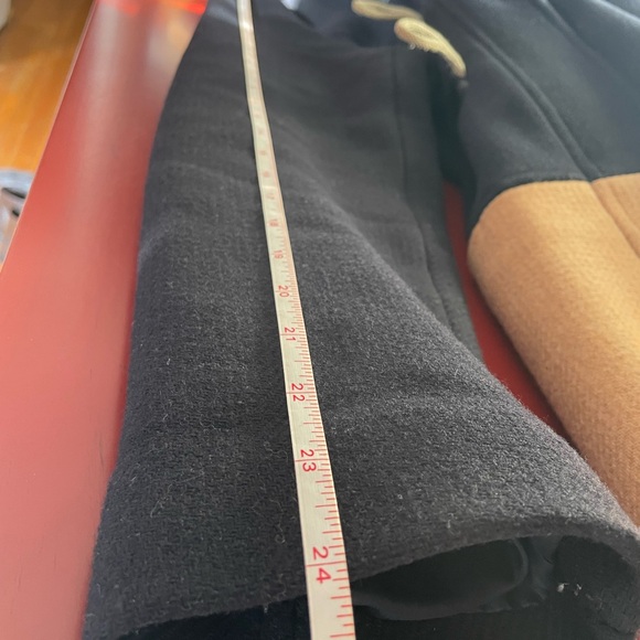 Saint James Navy and Camel Color-block Wool Coat Size EU 42 /CAD 12 NWT - Picture 16 of 16